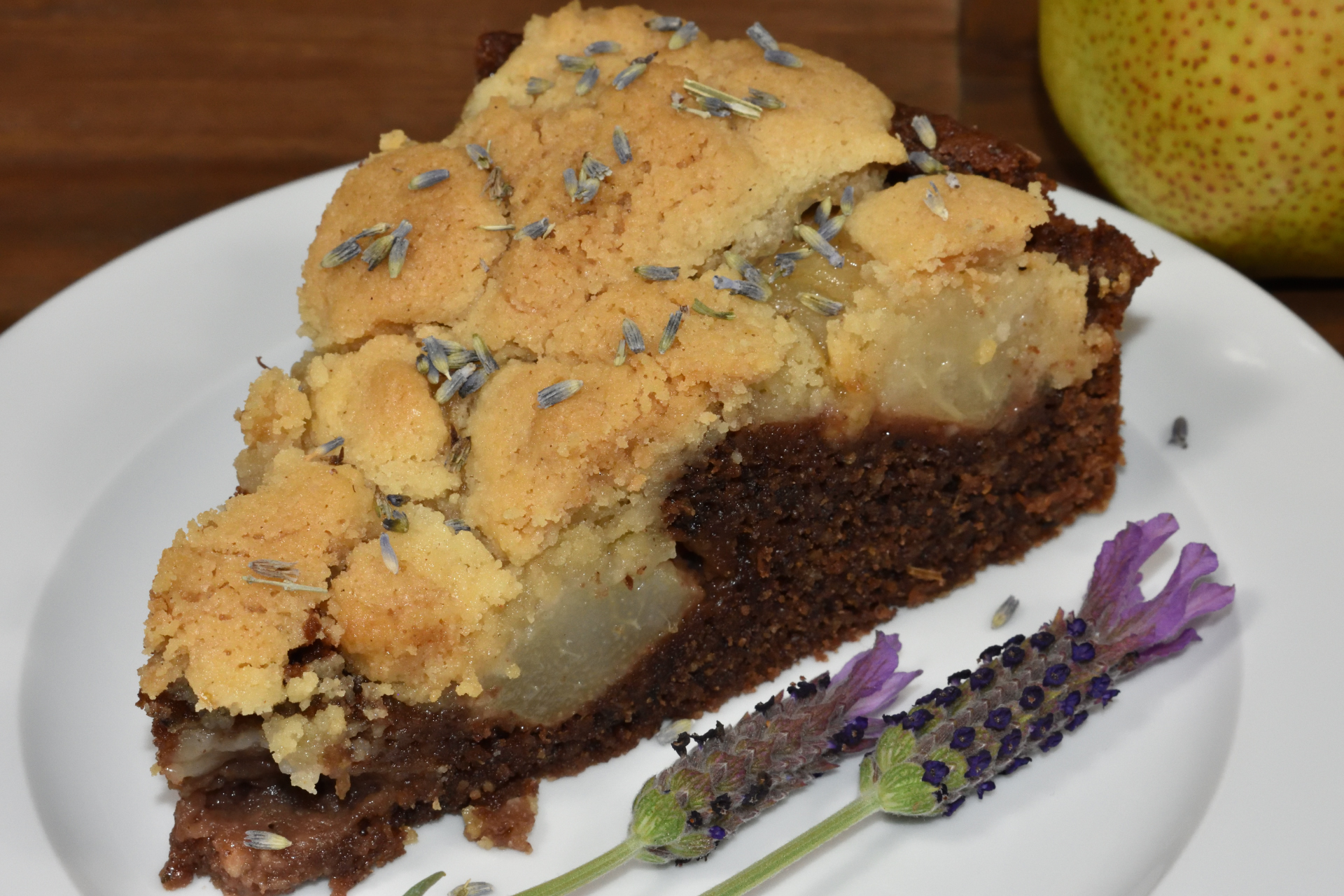 Birnenkuchen mit Lavendel | Veggie Tobi