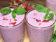 Ein köstlicher Buttermilch-Shake für heiße Sommertage, der zu jeder Jahreszeit die Sonne scheinen lässt - fruchtige Erdbeeren und frische Pfefferminz. Mmmh...